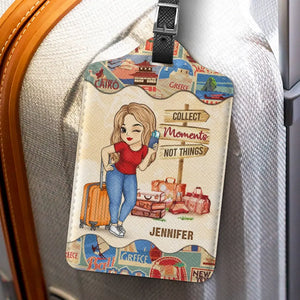 To Travel Is To Live - Travel Personalized Custom Luggage Tag - Holiday Vacation Gift, Gift For Adventure Travel Lovers