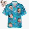 T-shirt hawaïen unisexe personnalisé avec photo « Meilleur papa de tous les temps » - Cadeau idéal pour les vacances d'été, les papas et les grands-pères