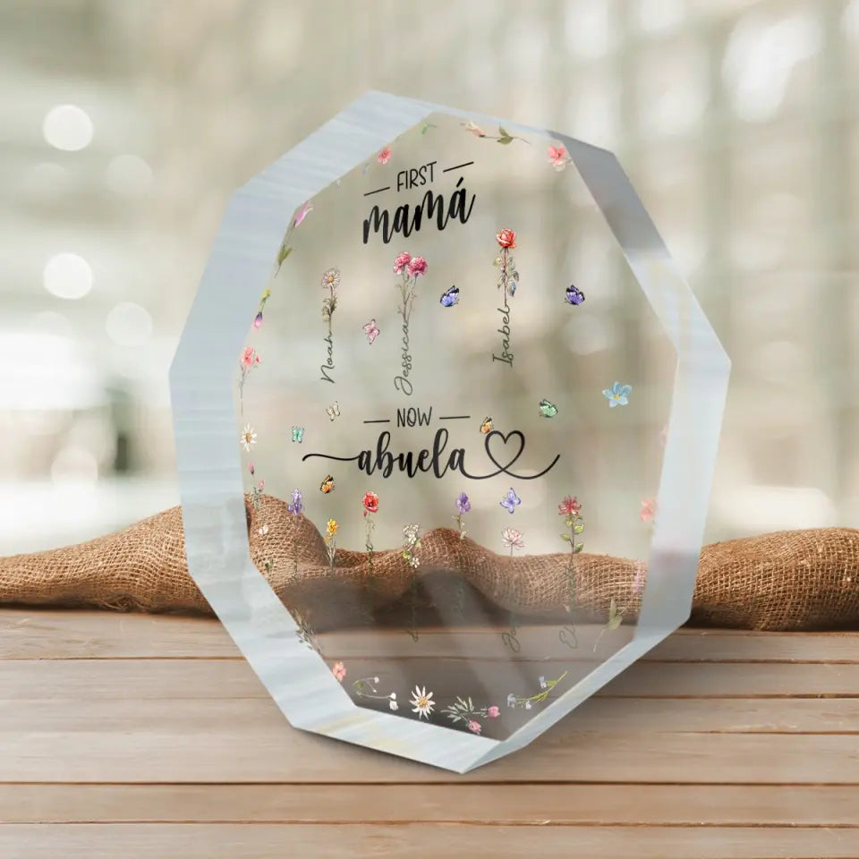 Gift For Grandma Custom First Mom Now Grandma , Birth Month Flower ...