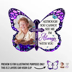 Custom Photo Grandma Memorial Gifts - Personalized Car Visor Clip