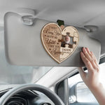 Custom Photo A Big Piece Of My Heart Lives In Heaven - Memorial Personalized Custom Car Visor Clip - Sympathy Gift For Dad