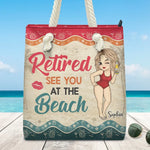 A Day At The Beach Restores The Soul - Family Personalized Custom Beach Bag - Appreciation, Retirement Gift For Grandma