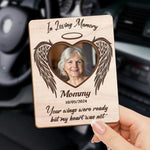 Custom Photo Your Wings Were Ready But My Heart Was Not - Memorial Personalized Custom Car Visor Clip - Sympathy Gift For Mom