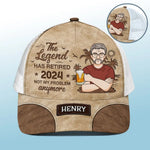 I Worked My Whole Life For This Cap - Family Personalized Custom Mesh-back Baseball Cap, Baseball Trucker Cap - Appreciation, Retirement Gift For Grandpa, Dad, Husband