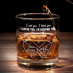Love Is The Flower - Couple Personalized Custom Whiskey Glass - Gift For Husband, Wife, Couple