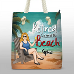 Time To Enjoy The Finer Things - Family Personalized Custom Beach Bag - Appreciation, Retirement Gift For Grandma