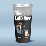 Thank You For Being My Dad - Dog & Cat Personalized Custom Aluminum Changing Color Cup - Father's Day, Gift For Dad, Cat Lovers