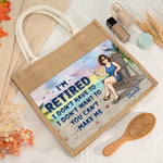 Time For Me To Chill - Family Personalized Custom Tote Gift Bags, Jute Tote Bags, Beach Bags - Gift For Women