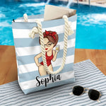 Making Memories Under The Sun - Bestie Personalized Custom Beach Bag - Summer Vacation Gift For Best Friends, BFF, Sisters