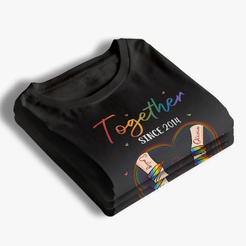 You Are My Rainbow - Couple Personalized Custom Unisex T-shirt, Hoodie, Sweatshirt - Gift For Husband Wife, Anniversary, LGBTQ+