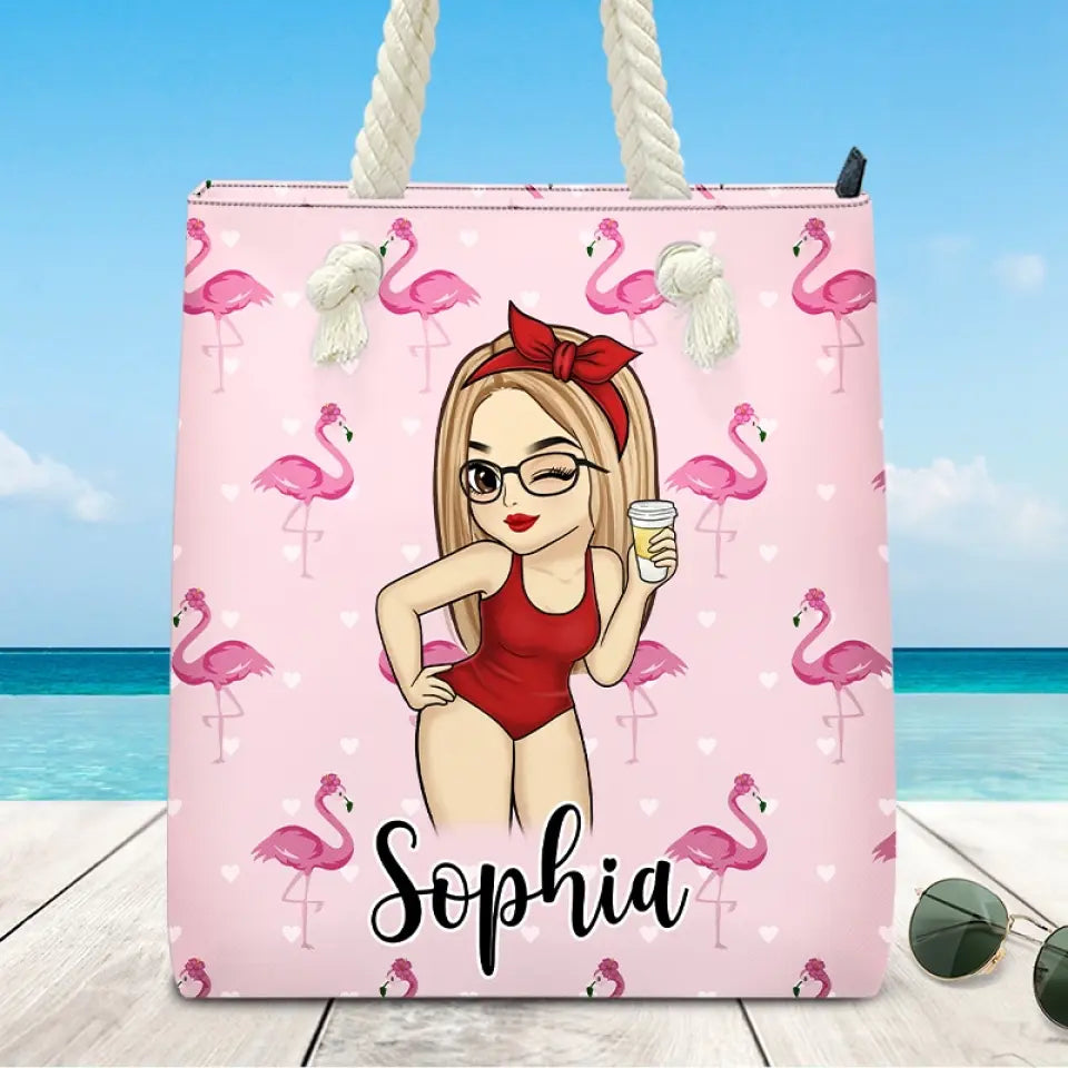 The Beach Is My Happy Place Bestie Personalized Custom Beach Bag S Pawfect House