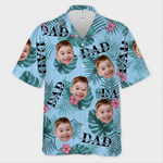 Custom Photo Just A Dad And His Girl - Family Personalized Custom Unisex Tropical Hawaiian Aloha Shirt - Summer Vacation Gift, Gift For Dad, Grandpa