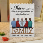 This Is Us, A Whole Lot Of Love - Family Personalized Custom Vertical Rectangle Shaped Building Brick Blocks - Gift For Family