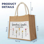 Grandma's Garden Floral Gifts for Grandma - Jute Tote Bag