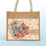 A Grandma's Love Is Forever And Always - Family Personalized Custom Tote Gift Bags, Jute Tote Bags, Beach Bags - Gift For Grandma