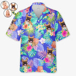 Custom Photo Running Towards The Sun - Dog & Cat Personalized Custom Unisex Tropical Hawaiian Aloha Shirt - Summer Vacation Gift, Gift For Dog Lovers, Pet Lovers