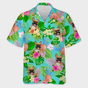 Custom Photo Running Towards The Sun - Dog & Cat Personalized Custom Unisex Tropical Hawaiian Aloha Shirt - Summer Vacation Gift, Gift For Pet Owners, Pet Lovers