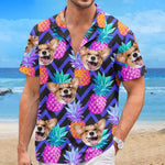 Custom Photo Fully Enjoy Tropical Summer Vibes - Dog & Cat Personalized Custom Unisex Tropical Hawaiian Aloha Shirt - Summer Vacation Gift, Gift For Dog Lovers
