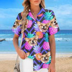 Custom Photo Fully Enjoy Tropical Summer Vibes - Dog & Cat Personalized Custom Unisex Tropical Hawaiian Aloha Shirt - Summer Vacation Gift, Gift For Dog Lovers