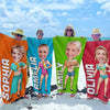 Custom Photo Saltwater Cures All Wounds - Family Personalized Custom Beach Towel - Summer Vacation Gift, Birthday Pool Party Gift For Family Members