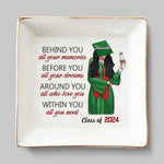 Before You All Your Dreams - Family Personalized Custom Jewelry Dish - Graduation Gift For Daughter, Sister, Granddaughter