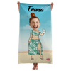Custom Photo Call Me On My Shellphone - Family Personalized Custom Beach Towel - Summer Vacation Gift, Birthday Pool Party Gift For Husband Wife, Family Members