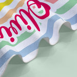 Mermaid Blue Stripe Beach Towel