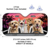 Custom Photo Pet Happy Journey In Sunset - Dog & Cat Personalized Custom Auto Windshield Sunshade, Car Window Protector - Gift For Pet Owners, Pet Lovers