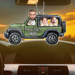 Custom Photo I Love Our Family Trip - Family Personalized Custom Car Ornament - Acrylic Custom Shaped - Gift For Dad, Kids