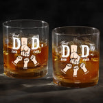 Our Bump Is My Motivation - Family Personalized Custom Whiskey Glass - Gift For Dad, Grandpa