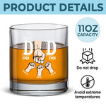 Our Bump Is My Motivation - Family Personalized Custom Whiskey Glass - Gift For Dad, Grandpa