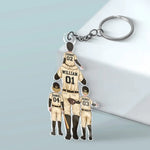 Daddy's Team - Family Personalized Custom Shaped Acrylic Keychain - Gift For Family Members, Sport Lovers, Sport Players