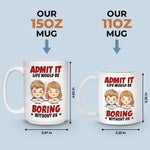 Love Makes A Family - Family Personalized Custom Mug - Gift For Family Members