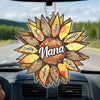 We Are Strong And Bright Like Sunflowers - Family Personalized Custom Car Ornament - Acrylic Custom Shaped - Gift For Mom, Grandma