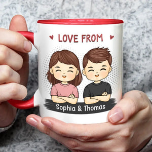 One Day We Will Return The Favor - Family Personalized Custom Accent Mug - Gift For Family Members