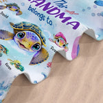 A House Needs A Grandma In It - Family Personalized Custom Beach Towel - Summer Vacation Gift, Birthday Pool Party Gift For Grandma
