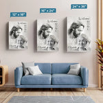 Custom Photo Remembering You With Love - Memorial Personalized Custom Vertical Canvas - Sympathy Gift For Family