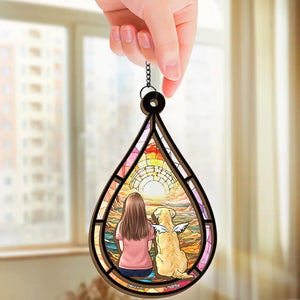 Always In Our Hearts - Memorial Personalized Window Hanging Suncatcher - Sympathy Gift For Pet Owners, Pet Lovers