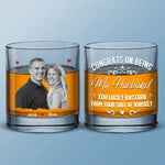 Custom Photo Husband Gift - Personalized Whiskey Glass