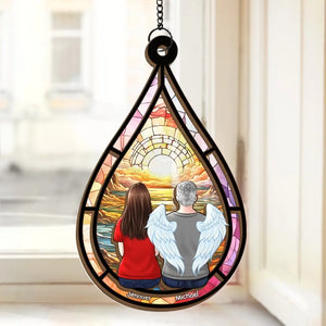 The Years May Pass, But Still, You Stay - Memorial Personalized Window Hanging Suncatcher - Sympathy Gift For Family Members