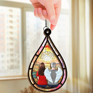 The Years May Pass, But Still, You Stay - Memorial Personalized Window Hanging Suncatcher - Sympathy Gift For Family Members