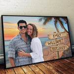 Custom Photo Where There Is Love There Is Life - Couple Personalized Custom Horizontal Poster - Gift For Husband, Wife