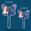 Custom Photo Your Memory Is A Treasure - Memorial Personalized Custom Stain Glass Style Acrylic Garden Stake - Sympathy Gift For Family Members