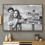 Custom Photo We Loved With A Love That Was More Than Love - Couple Personalized Custom Horizontal Poster - Gift For Couple, Husband, Wife