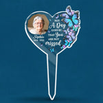 Custom Photo A Beautiful Soul - Memorial Personalized Custom Stain Glass Style Acrylic Garden Stake - Sympathy Gift For Family