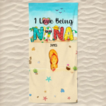 Custom Name Nana Gifts for Grandmothers - Personalized Beach Towel