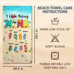 Custom Name Nana Gifts for Grandmothers - Personalized Beach Towel