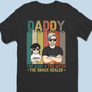 The Man The Myth The Snack Dealer - Family Personalized Custom Unisex T-shirt, Hoodie, Sweatshirt - Gift For Dad, Grandpa