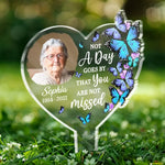 Custom Photo A Beautiful Soul - Memorial Personalized Custom Stain Glass Style Acrylic Garden Stake - Sympathy Gift For Family