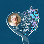 Custom Photo A Beautiful Soul - Memorial Personalized Custom Stain Glass Style Acrylic Garden Stake - Sympathy Gift For Family